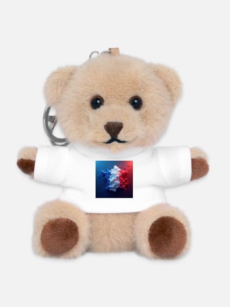 La France - Teddy Keyring - white