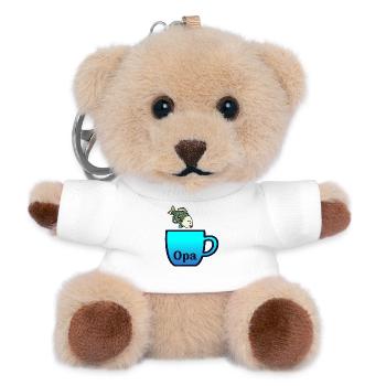 Opa Angler Fischer - Teddy Schlüsselanhänger - Weiß - Vorne
