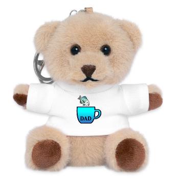 Fishing Dad Kaffee - Teddy Schlüsselanhänger - Weiß - Vorne