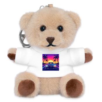 Neon Sunset Drive - Teddy Schlüsselanhänger - Weiß - Vorne