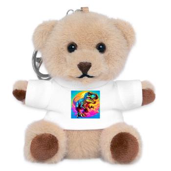 Dinosaurier - Teddy Schlüsselanhänger - Weiß - Vorne