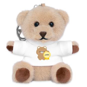 Kawaii Bear zertifizierter Überdenker - Teddy Schlüsselanhänger - Weiß - Vorne