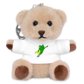 Héros grenouille en supercape - Porte-clés ourson - blanc - Devant