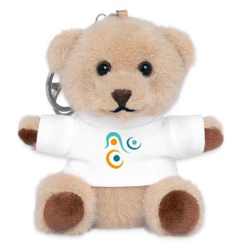 Yoga design_10 - Teddy Keyring - white - Front