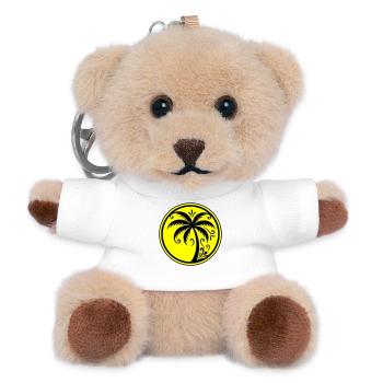 Palm tree icon beach - Teddy Keyring - white - Front