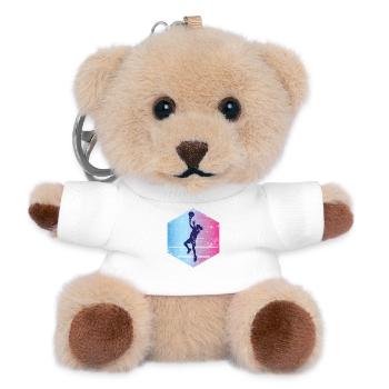 Basketball Girl Vintage - Teddy Keyring - white - Front
