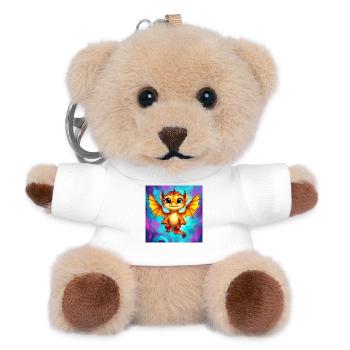 dragon - Teddy Keyring - white - Front