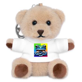 Frosch - Teddy Schlüsselanhänger - Weiß - Vorne