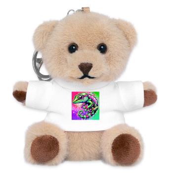Gecko - Teddy Schlüsselanhänger - Weiß - Vorne