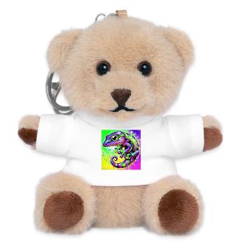 Gecko - Teddy Keyring - white - Front