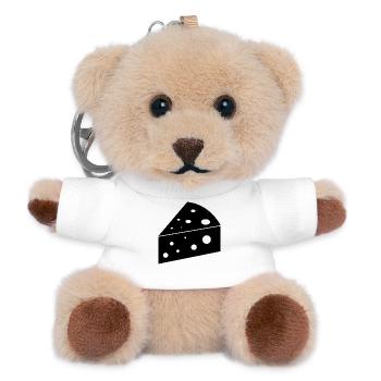 Cheese slice - Teddy Keyring - white - Front