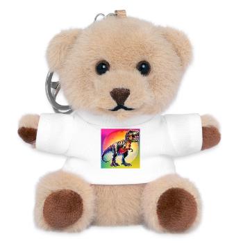 dinosaur - Teddy Keyring - white - Front