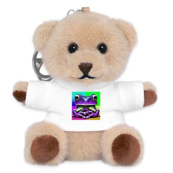 Frosch - Teddy Schlüsselanhänger - Weiß - Vorne