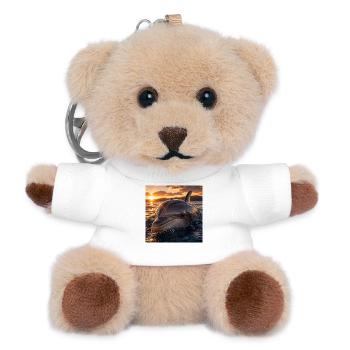 Dolphin at sunset - Teddy Keyring - white - Front
