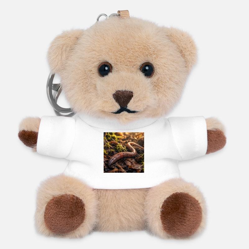 Regenwurmwald - Teddy Schlüsselanhänger - Weiß