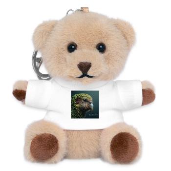 Kakapo – Rare Green Parrot - Teddy Keyring - white - Front