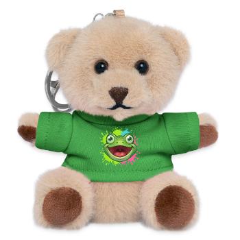 Fröhlicher Frosch Spritzer - Teddy Schlüsselanhänger - Grün - Vorne