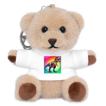 dinosaur - Teddy Keyring - white - Front