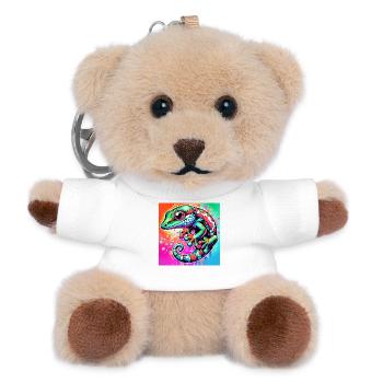 Gecko - Teddy Schlüsselanhänger - Weiß - Vorne