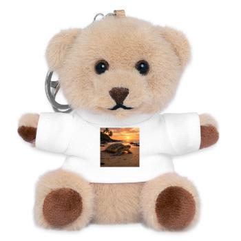 Sunset sea turtle - Teddy Keyring - white - Front
