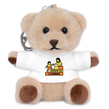 Steps to Learning School Logo - Teddy Keyring - white - Front