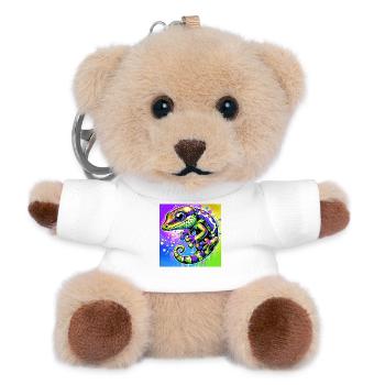 Gecko - Teddy Keyring - white - Front