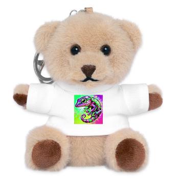 Gecko - Teddy Schlüsselanhänger - Weiß - Vorne