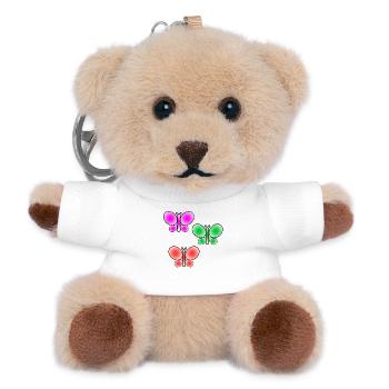 Schmetterlinge - Teddy Schlüsselanhänger - Weiß - Vorne