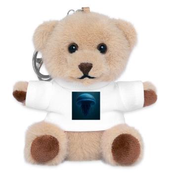 Midnight blue jellyfish - Teddy Keyring - white - Front