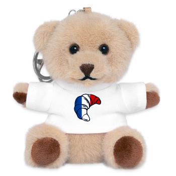 France Croissants - Teddy Schlüsselanhänger - Weiß - Vorne