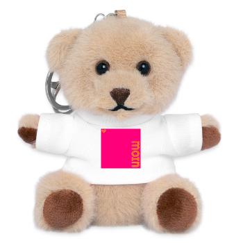 HAMBURG MOIN HERZ - Teddy Keyring - white - Front