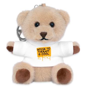 Going To Therapy Is Cool Lustig Psychisch Gesund - Teddy Schlüsselanhänger - Weiß - Vorne