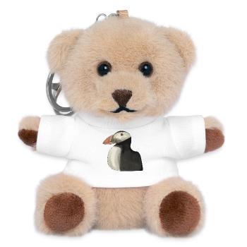 Penguin Portrait in Painting Style - Teddy Keyring - white - Front