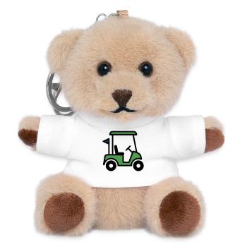 Golfcart Golfauto Golfsport Golfclub Herren - Teddy Schlüsselanhänger - Weiß - Vorne