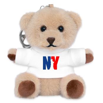NY Freiheitsstatue, New York - Teddy Schlüsselanhänger - Weiß - Vorne