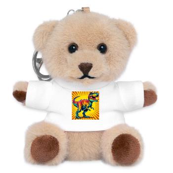 Dinosaurier - Teddy Schlüsselanhänger - Weiß - Vorne