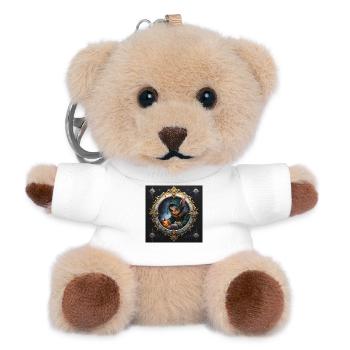 Astral Goblin on Gold Watch - Teddy Keyring - white - Front