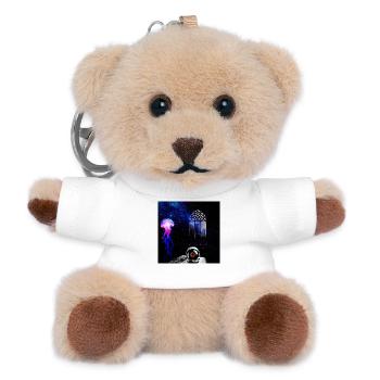 Cosmic Jellyfish and Astro Eye - Teddy Keyring - white - Front