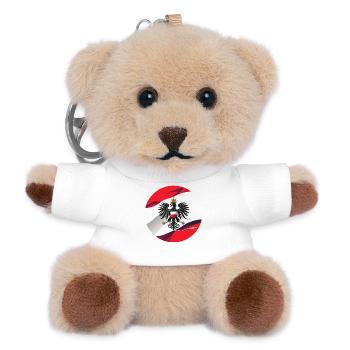 Österreich Wappen Fahne - Teddy Schlüsselanhänger - Weiß - Vorne
