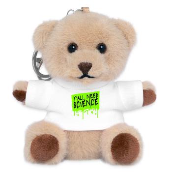 Y'all Need Science Lustig Wissenschaft Nerd Spruch - Teddy Schlüsselanhänger - Weiß - Vorne