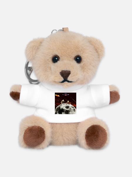 Lunar Duel: Alien Invaders - Teddy Keyring - white