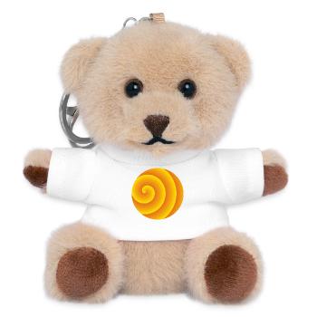 Goldene Stunde Spirale - Teddy Schlüsselanhänger - Weiß - Vorne