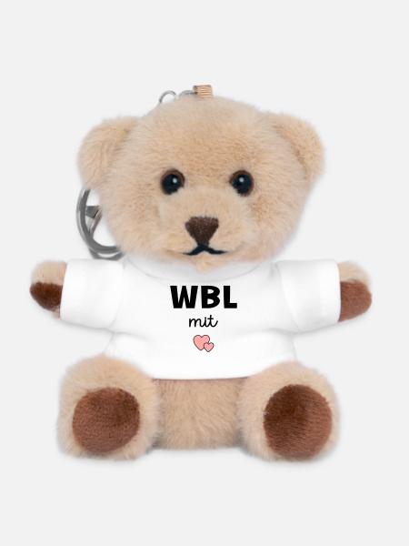 Wohnbereichsleitung Herz Pflege - Teddy Schlüsselanhänger - Weiß