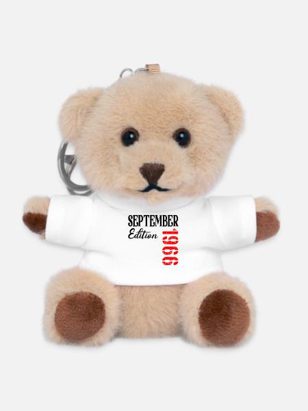 60. Geburtstag September 1966 - Teddy Schlüsselanhänger - Weiß