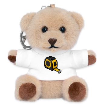 Maßband Pixel - Teddy Schlüsselanhänger - Weiß - Vorne