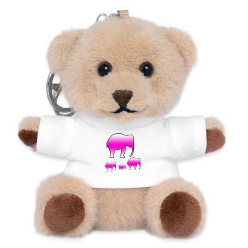 Elefanten - Teddy Schlüsselanhänger - Weiß - Vorne
