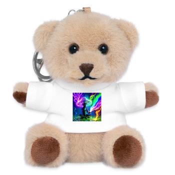 Idegen_Saman - Teddy Keyring - white - Front