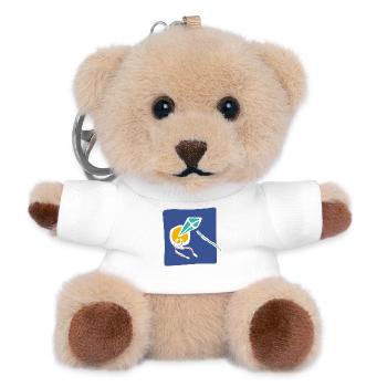 Kite in the Sky – Minimalist Art - Teddy Keyring - white - Front