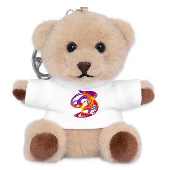 Feuerbahn – Chaos Kunst - Teddy Keyring - white - Front