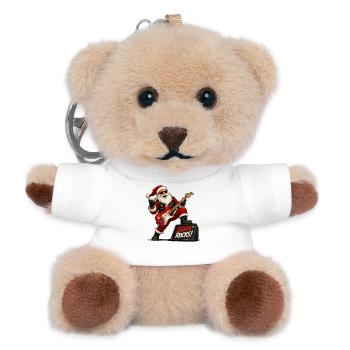 Santa Rocks - Teddy Keyring - white - Front